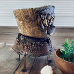 Cement Sculpture PRESIOUS FINDINGS POT WITH SKIRT