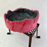 Pink and Black Flower Pot